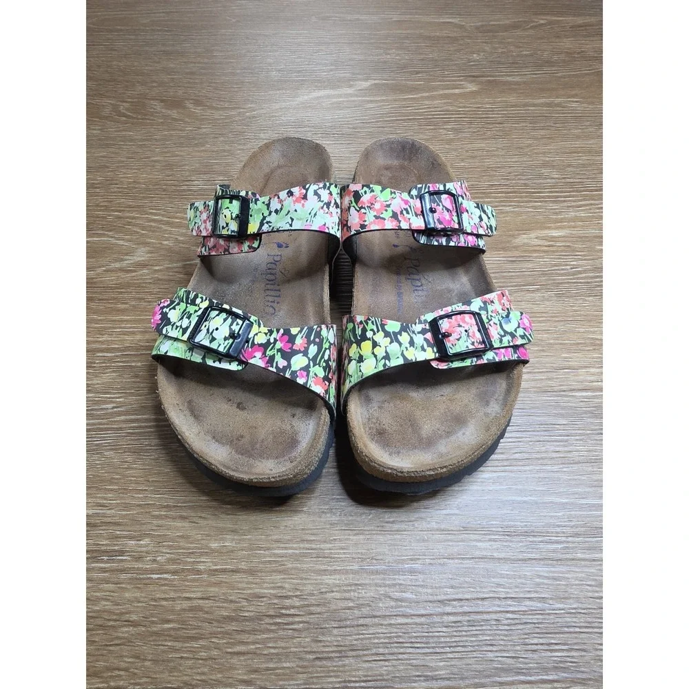 Birkenstock Papillio Sydney Sandals Women's 39 8-8.5 Floral Birko-Flor Narrow